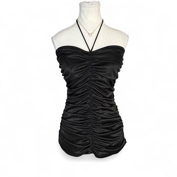 Charlotte Russe Tops - Y2K Vintage black Halter Snatching Top early 2000s Charlotte Russe size small